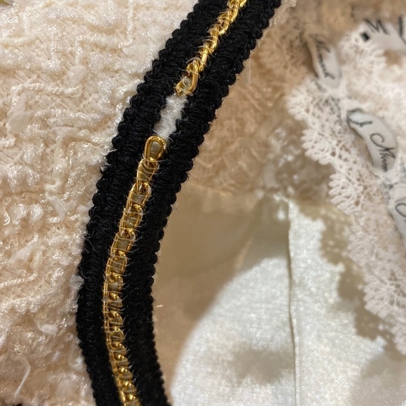 MISMASH tweed ivory blazer with black lace embroideries details Size M - Picture 11 of 14